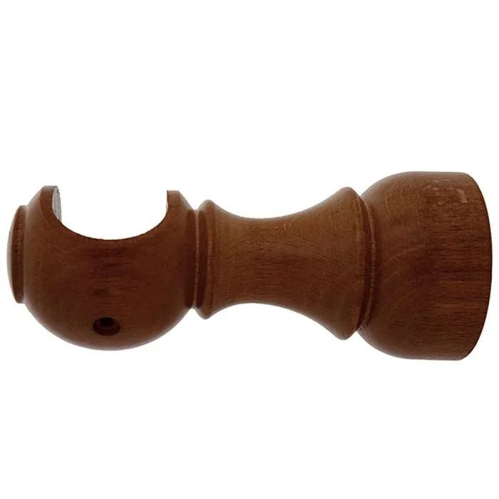 Soporte madera liso abierto 28×128 mm. nogal