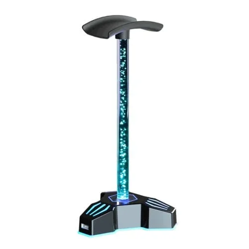 Soporte para Auriculares con Iluminación RGB y Luz Ambiental, Puerto de Expansión USB, Estilo sin Puerto de 3,5mm