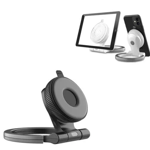 Soporte para Computadora y Teléfono de Escritorio Multifuncional Dos En Uno (Negro)