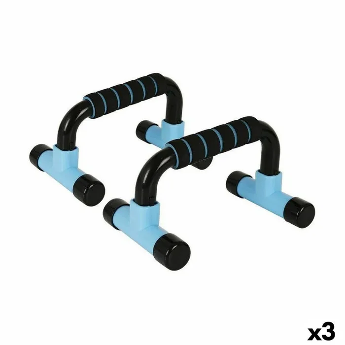 Soporte para flexiones longfit sport azul negro (3 unidades)