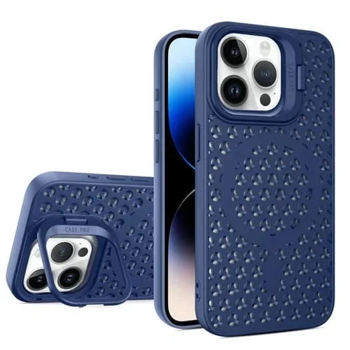 Soporte para Lente de Enfriamiento Magsafe iPhone 14 Pro Max Estuche Magnético de TPU (Azul)