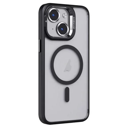 Soporte para Lente Invisible PC + TPU Estuche para Teléfono Magsafe para iPhone 13 (Negro)