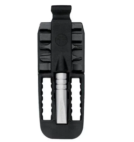 Soporte para puntas extraíble Leatherman, accesorio versátil y resistente que amplía las funcionalidades de herramientas multiusos, compatible con puntas hexagonales de 1/4″, fácil instalación.