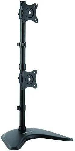 Soporte Vertical de Acero de Servicio Pesado para dos Monitores – Base Ajustable VESA para Pantallas de hasta 27 Pulgadas