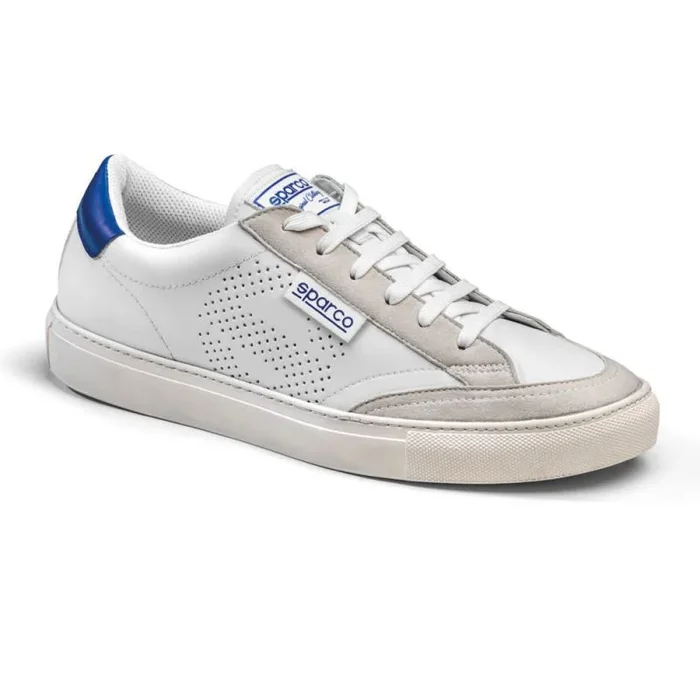 sparco 0012B346BIAZ Zapatillas S-Time Talla 46 Blanco/Azul, Botas Unisex Adulto, Multicolor, EU