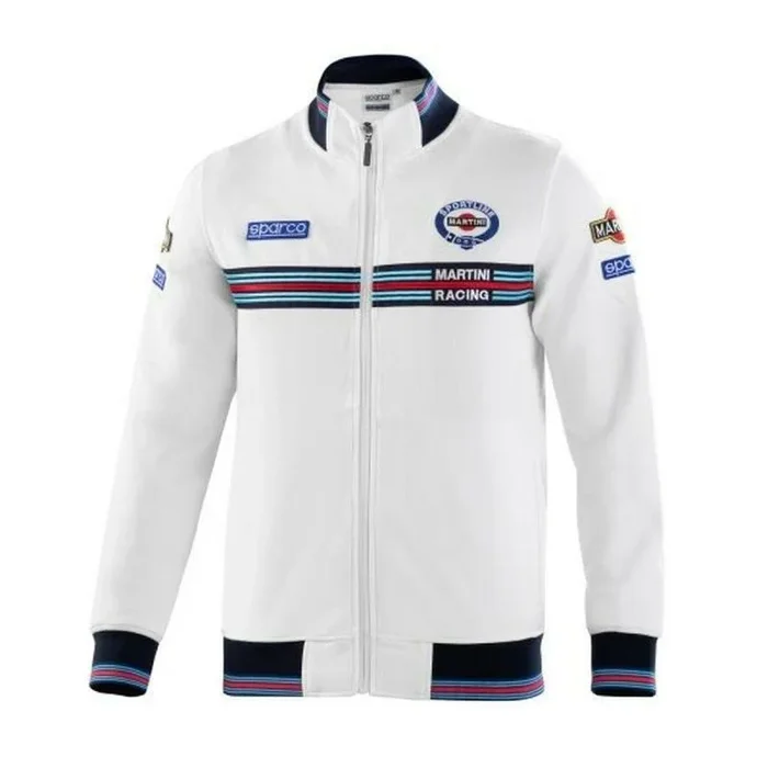 sparco Sudadera con Cremallera Martini-r, Blanco, M Unisex Adulto