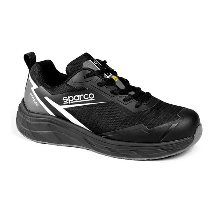 Sparco Targa-H ESD S3S SR FO, Calzado de Seguridad Unisex Adulto, Negro Gris Oscuro, 39 EU