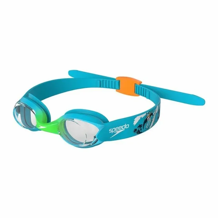 Speedo Infant Illusion Gafas de natación Junior Unisex, Azure/Fluo Verde/Fluo Orange, Talla Única