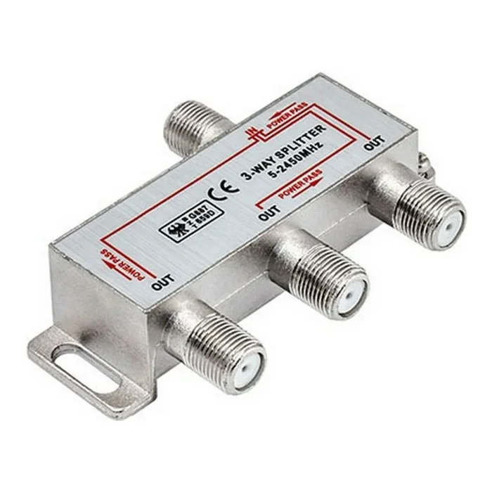 Splitter repartidor TV+SAT 3 salidas conectores F