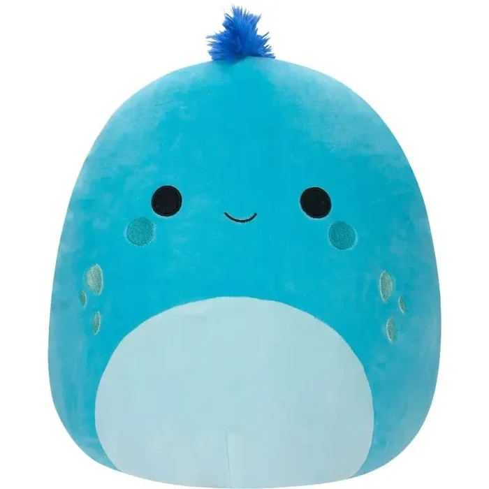 Squishmallows SQCR05475 Djimon The Cyan Iguana con Pelo Azul, Multicolor