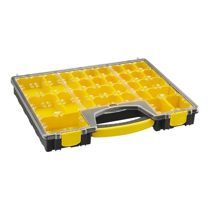 Stanley 1-92-748 pieza pequeña y caja de herramientas Policarbonato Negro, Transparente, Amarillo
