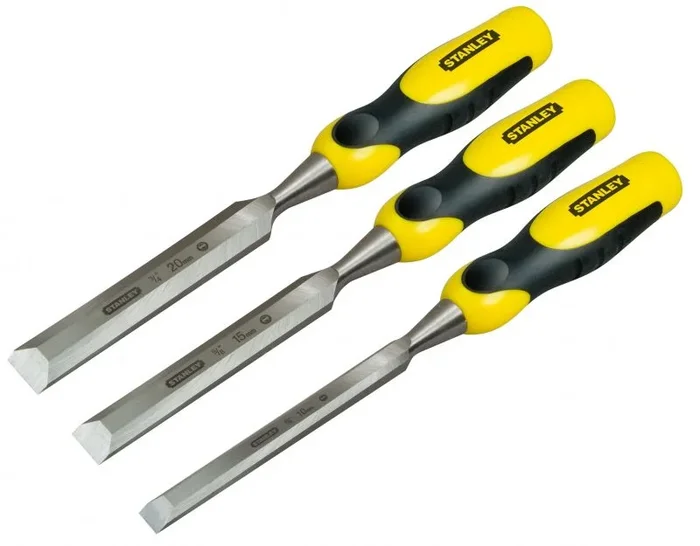Stanley 2-16-887 – Juego de 3 formones de filo biselado 10, 15, 20mm