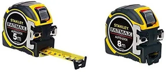STANLEY FATMAX – XTHT0-33671 – Auto Lock Cinta Métrica Magnética 5 M x32 mm – Cinta Grande – Recubierta de Mylar y Blindada – Posición Cero Real – Clase Ii – Gancho de 3 Remaches – Estuche Bi Material