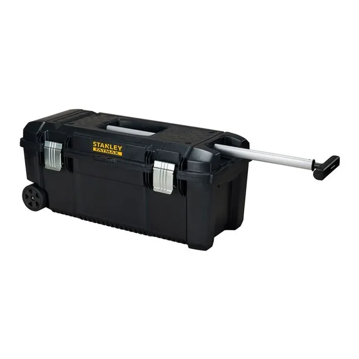 STANLEY FATMAX Caja de Herramientas 71cm con Ruedas y Asa Telescópica, Cierres Metálicos, Protección IP54, Ranura en V, Bandeja Interior, Empuñaduras Ergonómicas, FMST1-75761