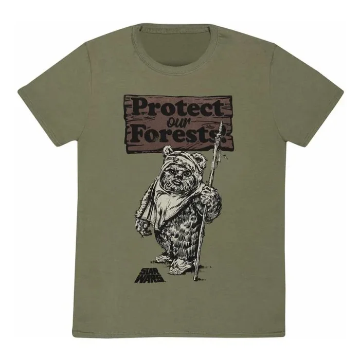 Star wars camiseta protect our forests colour talla m