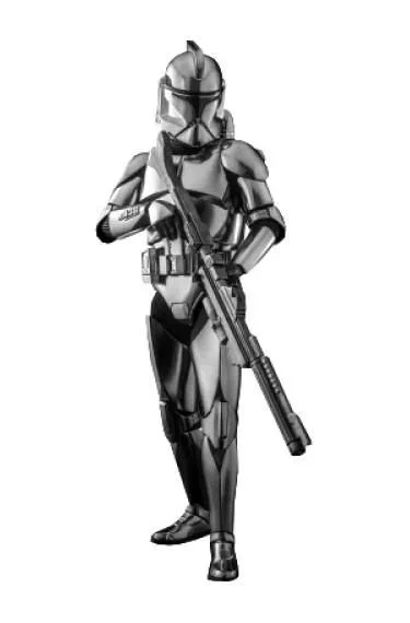 Star wars figura 1/6 clone trooper (chrome version) 30 cm