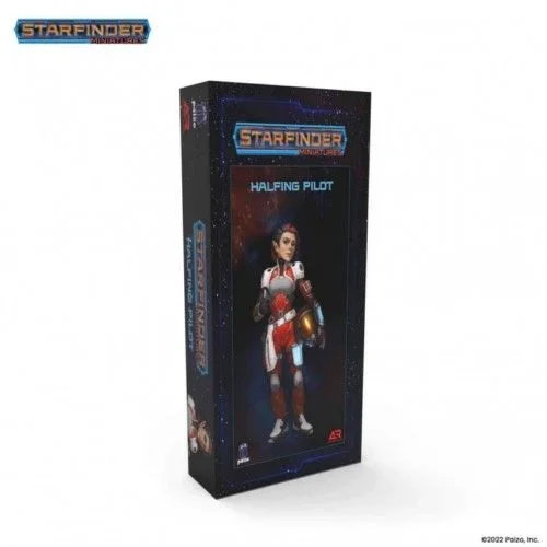 Starfinder – Miniaturas sin pintar: Halfling Pilot- 32 mm de plástico sin pintar por Archan Studio – para niños y adultos a partir de 14 años