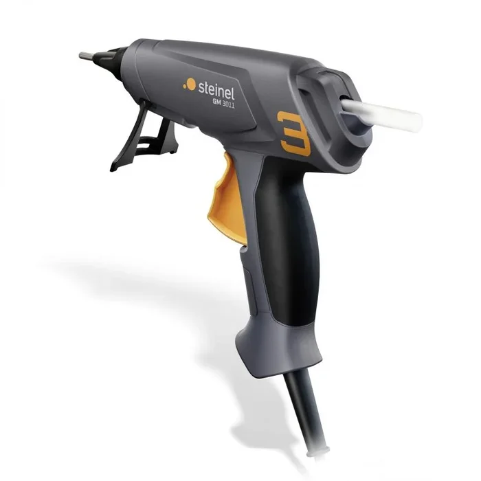 Steinel GlueMatic 3011 Pistola termofusible, incluye barritas de adhesivo termofusibles con un diámetro de Ø 11 mm y boquilla intercambiable, ideal para reparaciones y manualidades