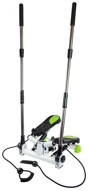Stepper versión Nordic Walking con manillar ajustable y gomas incluidas.