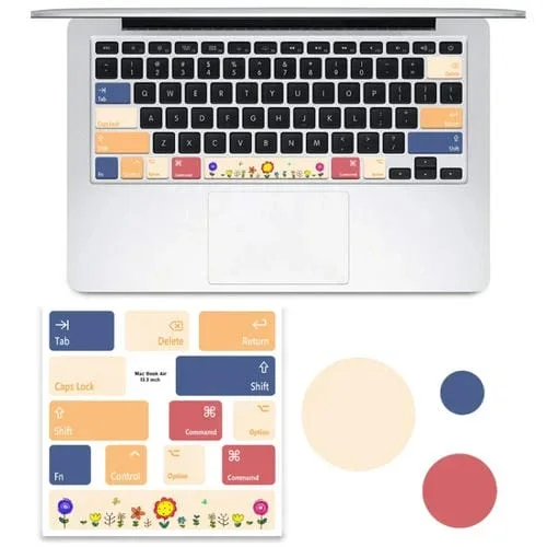 Sticker teclado laptop MacBook Air 13.3 pulgadas PVC (Flor) 5PCs