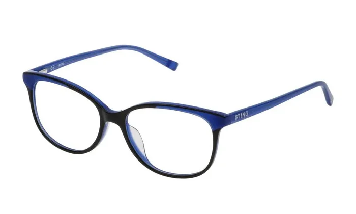 STING VST117520V13 Gafas, Black Top+Shiny Blue, 52/16/140 para Mujer