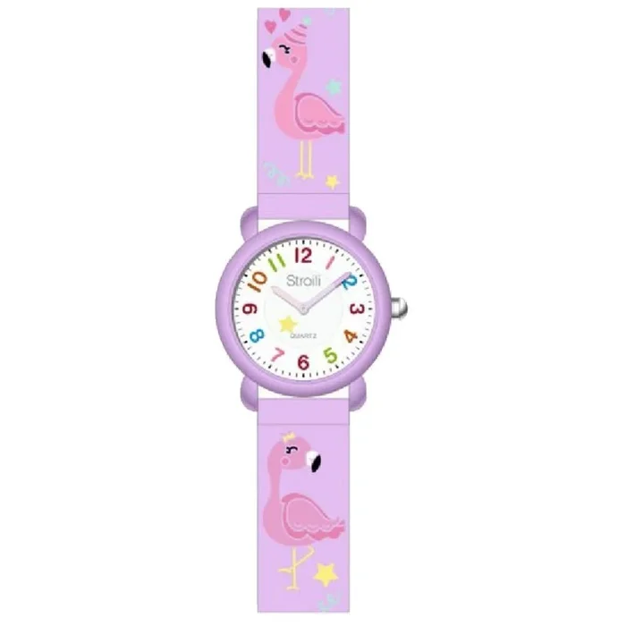 Stroili Kids Purple Girl Watch 1693303 Silicone Case and Strap
