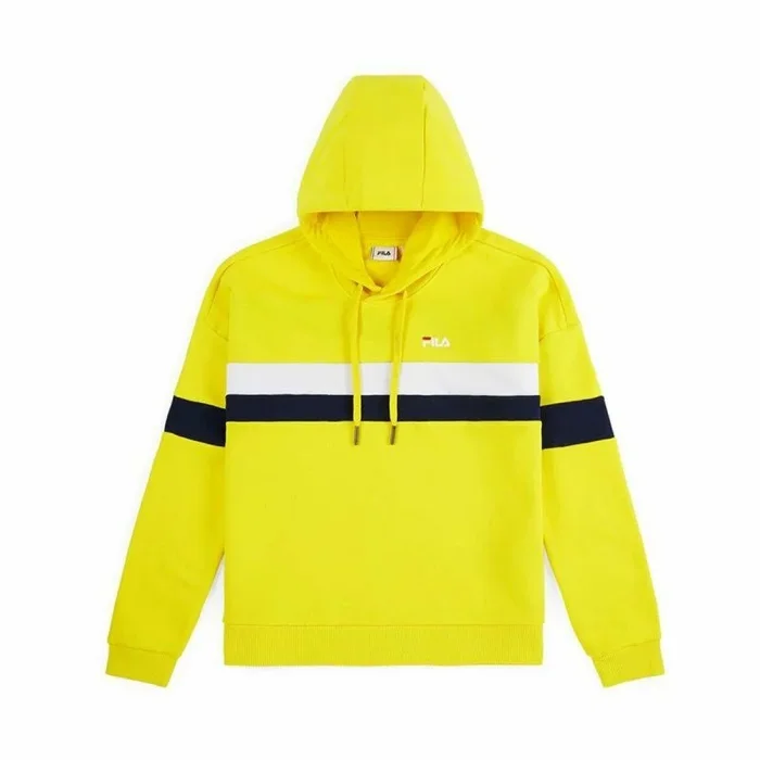 Sudadera con Capucha Mujer Fila Ella Amarillo M