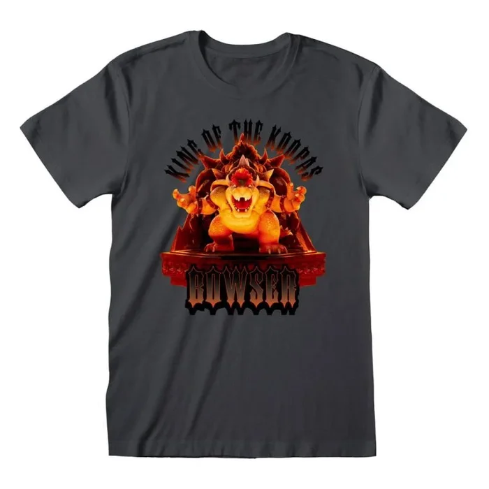 Super mario bros camiseta bowser throne fashion talla m