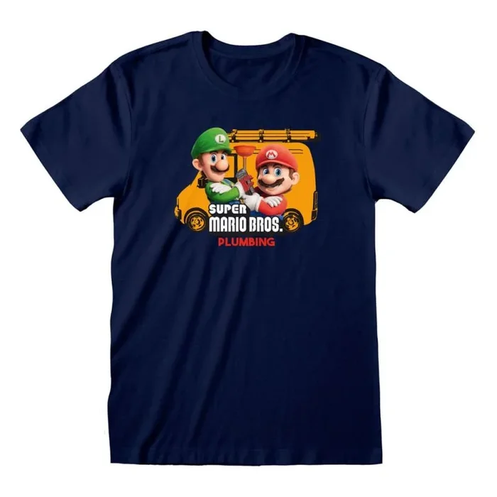 Super mario bros camiseta plumbing fashion talla m