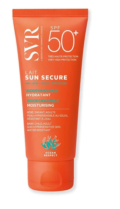 SVR Sun Secure – Latte Idratante SPF50+ Viso e Corpo Biodegradabile, 100ml