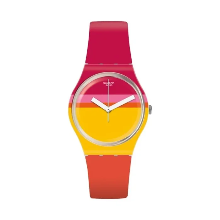 Swatch Reloj Analógico para Hombre de Cuarzo con Correa en Silicona GW198