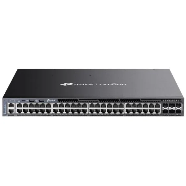 Switch gestionable l3 tp-link sg6654xhp 48p gigabit con 6 slots sfp+ 10g puerto de consola rj45/usb-c rack 1u 19