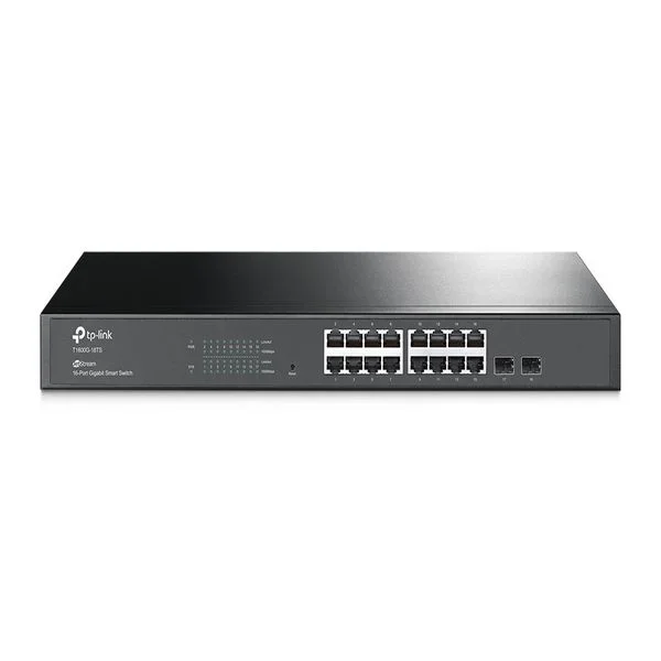 Switch semigestionable tp-link t1600g-18ts 16p giga incluidos incl 2p combo rack ( tl-sg2216 )
