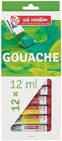 Talens art creation set de témperas 12 tubos de 12ml gouache colores surtidos