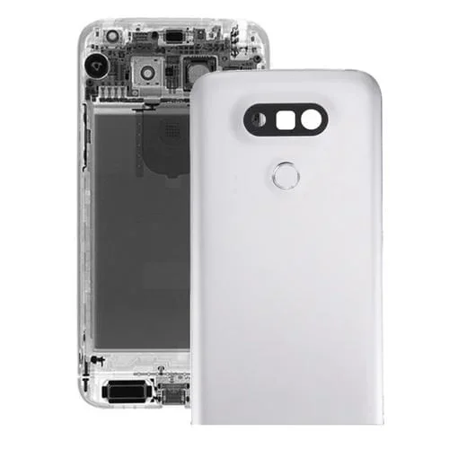 Tapa Batería Carcasa Trasera Metal LG G5 con Lente Cámara y Botón Huella Digital (Plateado)