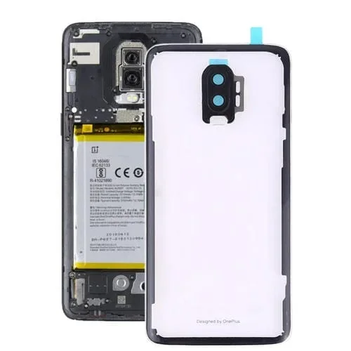 Tapa Trasera Batería OnePlus 6T con Lente de Cámara (Transparente)