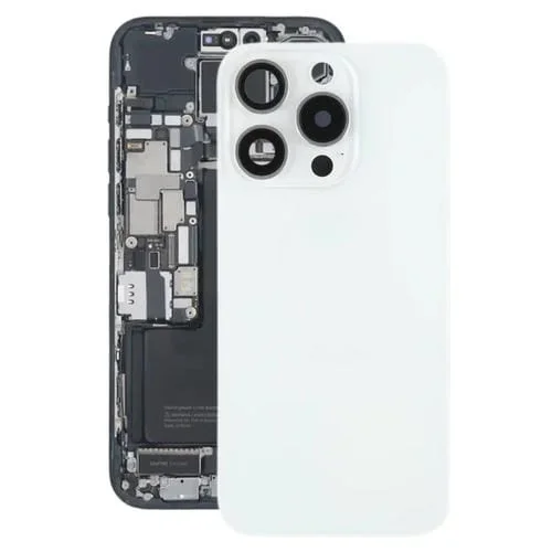 Tapa Trasera de Batería Apple iPhone 15 Pro con Tapa de Lente de Cámara e Imán Magsafe (Blanco)