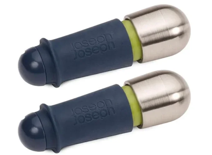 Tapones de vino con cierre giratorio Joseph Joseph BarWise: tapones de vino prácticos y reutilizables en color negro, ideales para mantener el vino fresco y seguro en tu botella