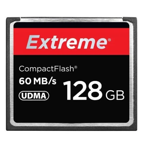 Tarjeta Compact Flash Extreme 128 GB Velocidad de Lectura 400X Hasta 60 MB/s Capacidad Real