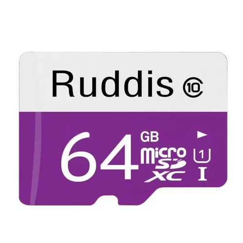 Tarjeta de Memoria Ruddis 64GB Class 10 TF Micro SDXC UHS-1 (U1) High Speed