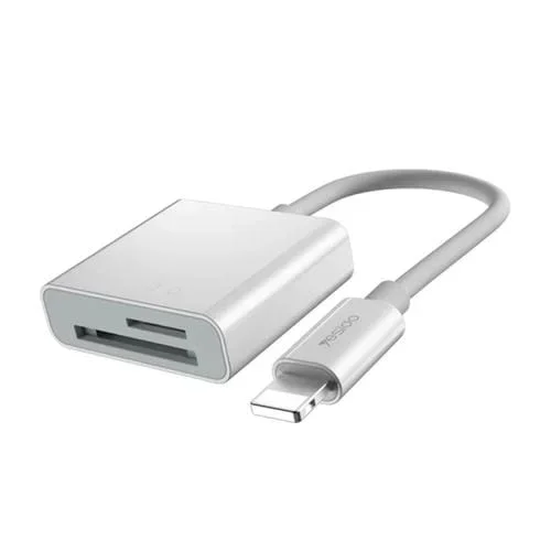 Tarjeta Tf Multifunción 2 en 1 Yesido Gs11 + Adaptador Convertidor Tarjeta Sd a 8 Pines (Blanco)