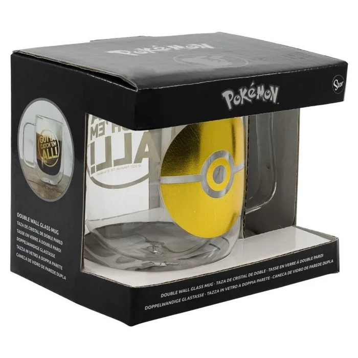 Taza de cristal de doble pared de 290 ml de Pokemon