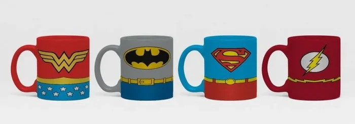 Tazas mini dc comics unifomrs set
