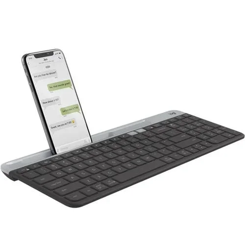 Teclado Inalámbrico Logitech K580 Multi-Dispositivo Modo Dual con Soporte para Teléfono (Negro)