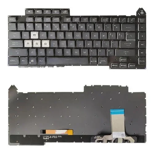 Teclado Retroiluminado Asus Rog Strix G15 G513 Versión USA con Modelos G513Q G513Qm G513Qy GL543 (Negro)