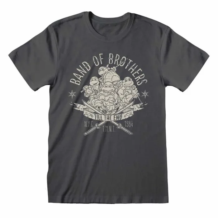 Teenage mutant ninja turtles – band of brothers (unisex charcoal t-shirt) ex ex large