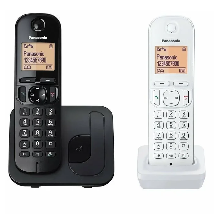 Teléfono inalámbrico dect panasonic kx-tgc212jt1 negro con terminal adicional blanco – pantalla lcd – bloqueo llamadas no deseadas