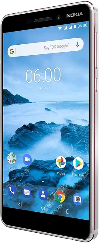 Teléfono Nokia 6.1, Color Blanco Plata con detalles Rosas, 3 GB de RAM, 32 GB de Memoria Interna, Dual SIM, Pantalla de 5,5″, Cámara de 16 MP, Sistema Android. Nuevo – Smartphone completamente libre.