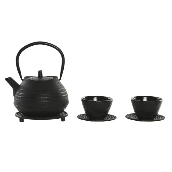 Tetera home esprit negro acero inoxidable hierro 800 ml