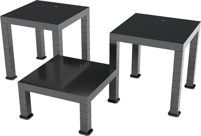 The simple stand pack de 3 sopoertes para figuras build-on type (black)